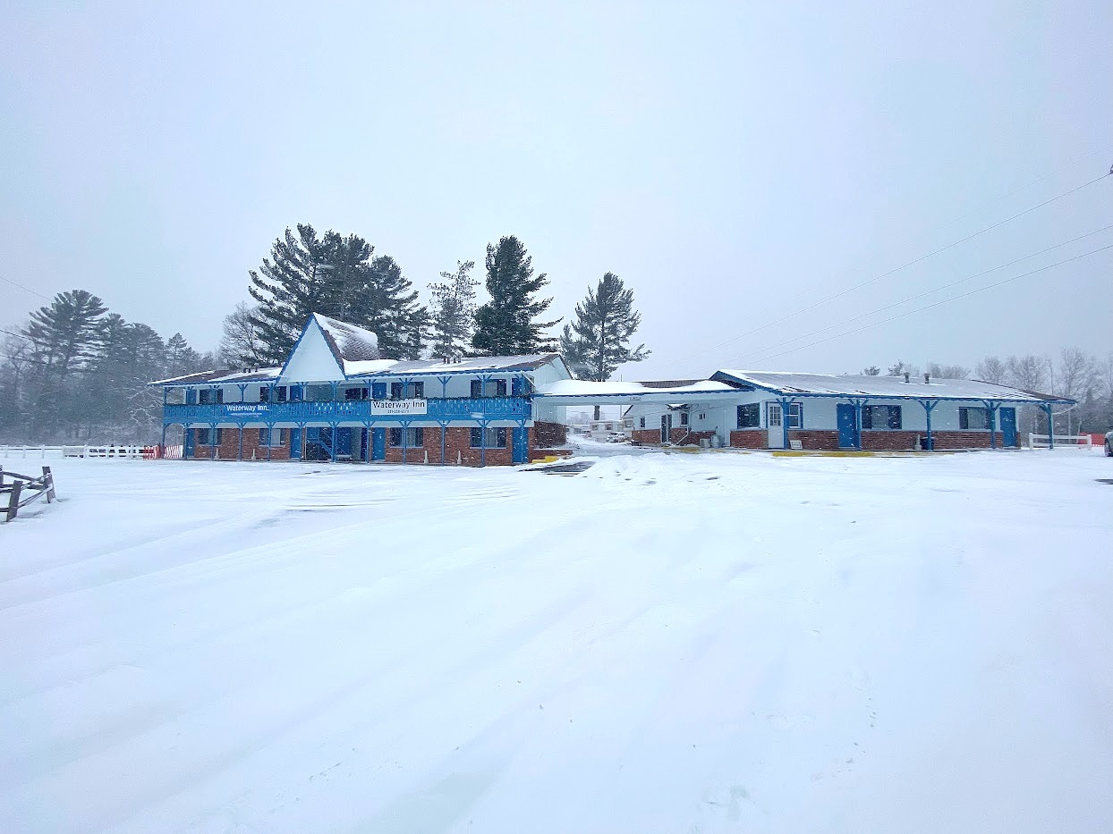 Waterway Inn in winter - Indian River, Michigan